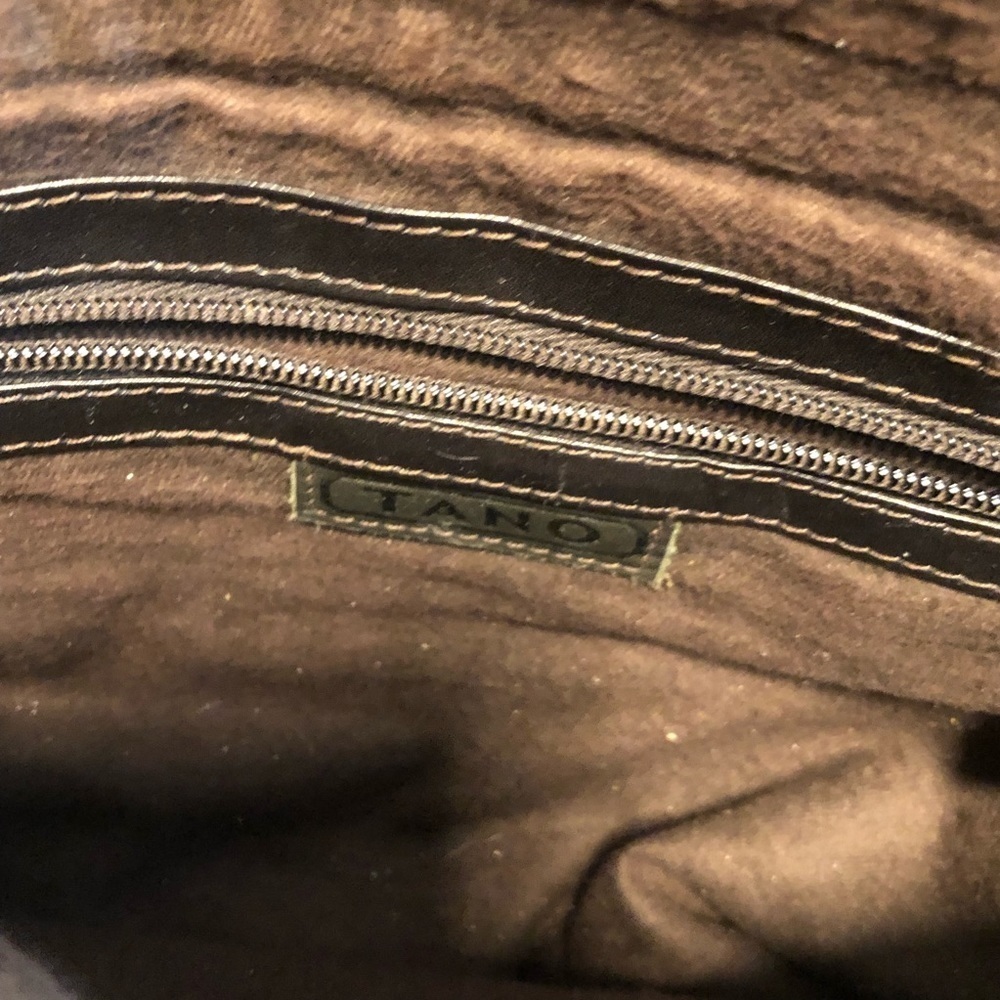 Tano | Leather Chocolate Brown Shoulder Bag - Picture 6 of 6
